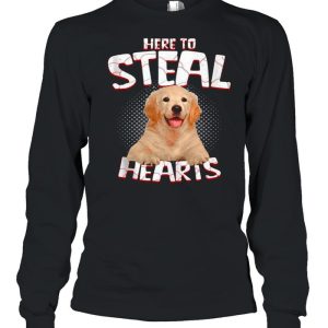 Golden Retriever Here To Steal Hearts shirt 1