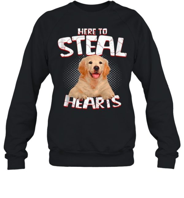 Golden Retriever Here To Steal Hearts shirt