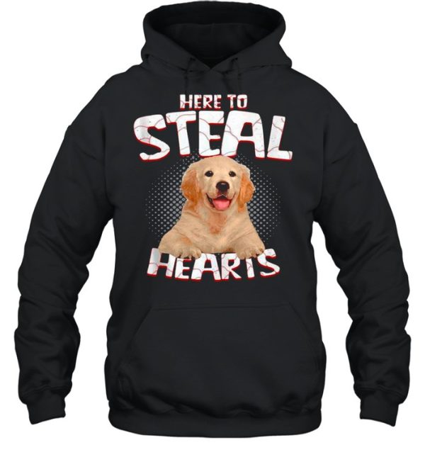 Golden Retriever Here To Steal Hearts shirt