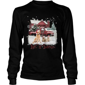 Golden Retriever let it snow Christmas shirt 2