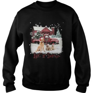 Golden Retriever let it snow Christmas shirt 3