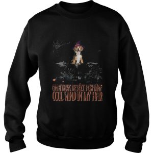 Golden retriever on a dark desert highway cool wind in my hair shirt 2