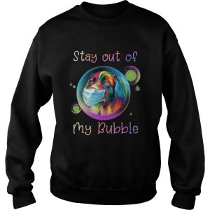 Golden retriever stay out my bubble coronavirus mask shirt 2