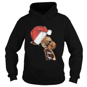 Good Time Giraffe In Santa Christmas Hat shirt 1