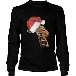 Good Time Giraffe In Santa Christmas Hat shirt 2