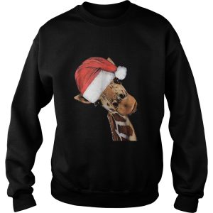 Good Time Giraffe In Santa Christmas Hat shirt 3