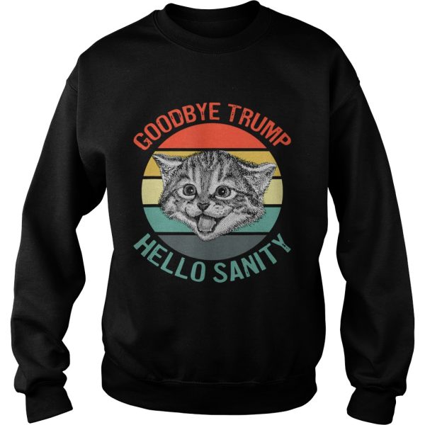 Goodbye Trump Hello Sanity Kitten Vintage Sunset Trump Loses shirt