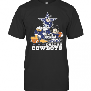 Goofy Donald Duck And Mickey Mouse Dallas Cowboys Football T-Shirt