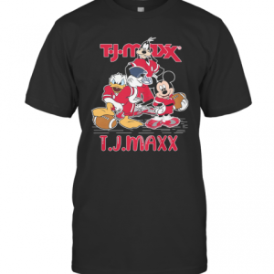 Goofy Donald Duck And Mickey Mouse Football Player Tj Maxx T-Shirt