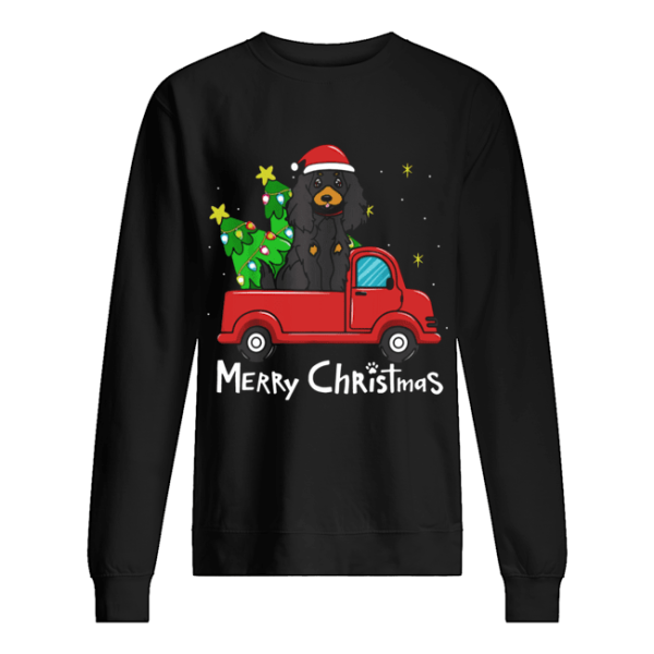 Gordon Setter Christmas Truck Tree Merry Christmas shirt