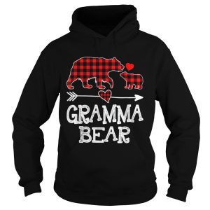 Gramma Bear Christmas Pajama Red Plaid Buffalo shirt