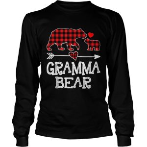 Gramma Bear Christmas Pajama Red Plaid Buffalo shirt