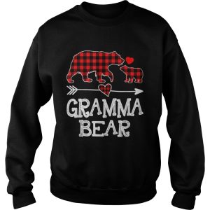 Gramma Bear Christmas Pajama Red Plaid Buffalo shirt 3