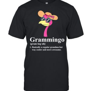 Grammingo Regular Grandma But Way Cooler Awesome Flamingo shirt