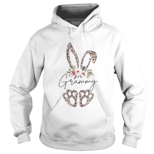 Grammy Bunny Leopard Hippie Flowers Easter Day shirt