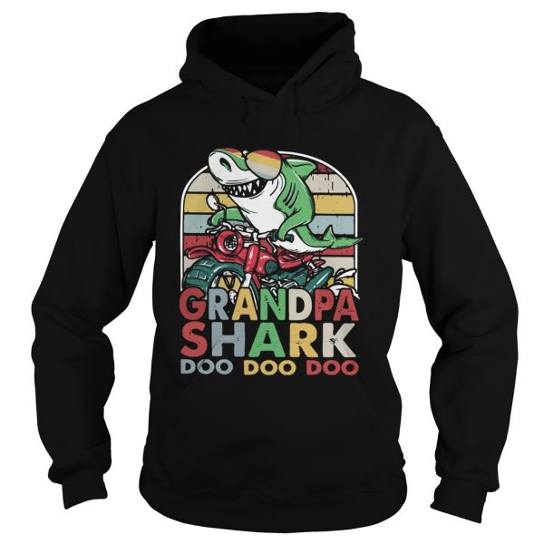 Grandfather Shark Doo Doo Doo Biker Premium shirt