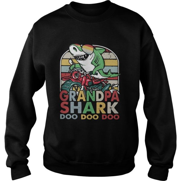 Grandfather Shark Doo Doo Doo Biker Premium shirt