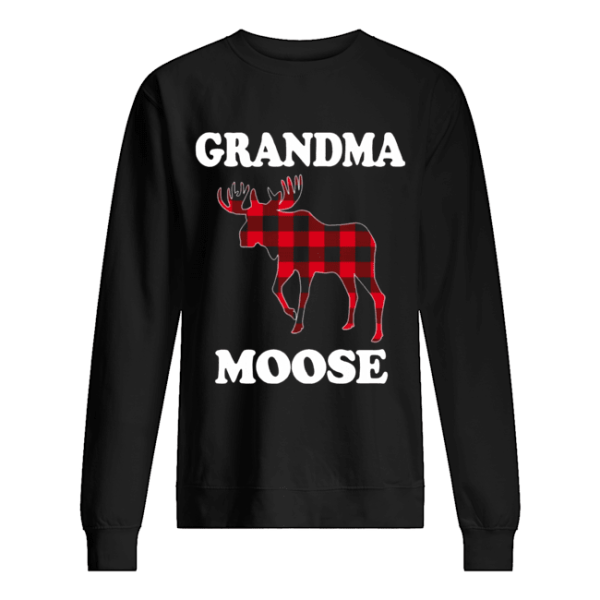 Grandma Moose Funny Christmas Plaid Buffalo shirt