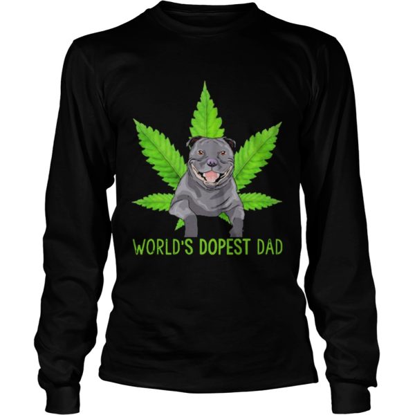 Great Weed Pitbull Worlds Dopest Dad shirt