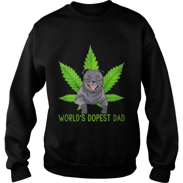 Great Weed Pitbull Worlds Dopest Dad shirt