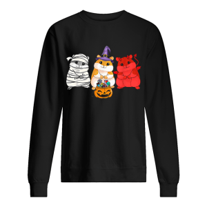 Guinea Pigs happy Halloween Cute mummy witch demon shirt 2