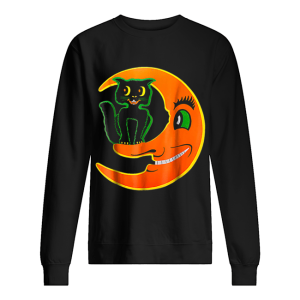 Halloween Beistle Cat on the Moon Horror Gift shirt 2