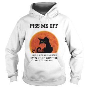 Halloween Black Cat Piss me off i will slap you so hand even google wont be able to find you shirt 1