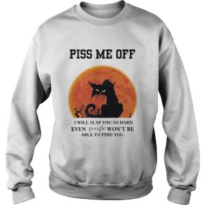 Halloween Black Cat Piss me off i will slap you so hand even google wont be able to find you shirt 2