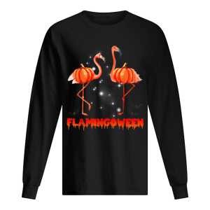 Halloween Custome Flamingo Flamingween pumpkin shirt