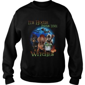 Halloween Dachshund Its Hocus Pocus Time Witches tshirt 2