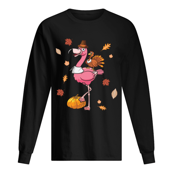 Halloween Flamingo Riding Turkey shirt