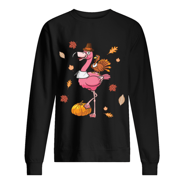 Halloween Flamingo Riding Turkey shirt