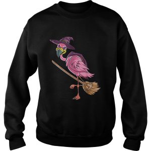 Halloween Flamingo Witch Scary Party Funny Broom Gift shirt 3