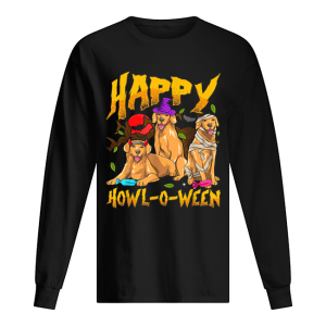 Halloween Golden Retriever Mom Dad HAPPY HOWL-O-WEEN Goldies shirt