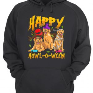 Halloween Golden Retriever Mom Dad HAPPY HOWL O WEEN Goldies shirt 3