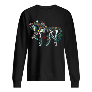 Halloween Horse Skeleton Gift for Women Men shirt