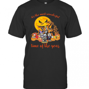 Halloween Mickey Mouse Cartoon Characters It’S The Most Wonderful Time Of The Year Moon T-Shirt