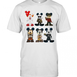 Halloween Mickey Mouse Horror Characters T-Shirt