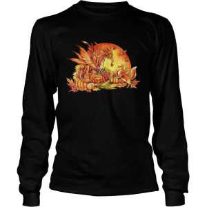 Halloween Pumpkin Dragon Fox Butterflies shirt 2