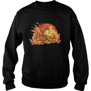 Halloween Pumpkin Dragon Fox Butterflies shirt 3