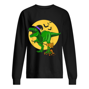 Halloween T Rex Dinosaur in Witch Costume Funny Boys Girls shirt 2