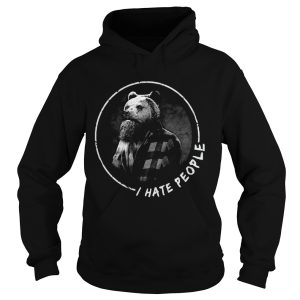 Halloween bear beard i hate people shirt