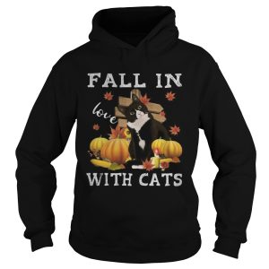 Halloween fall in love with cats pumpkins shirt 1