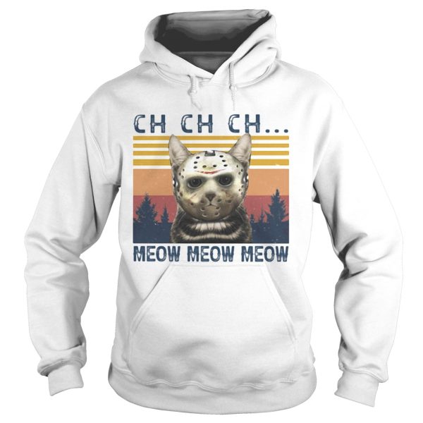 Halloween jason voorhees cat ch meow vintage retro shirt