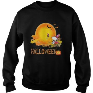 Halloween snoopy and woodstock witch moon shirt 2