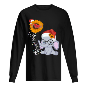 Happiness Is Being A Mimi Sunflower Elephant Christmas T Shirt 1