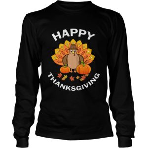 Happpy Thanksgiving Cute Turkey And Pumpkins TShirt 2