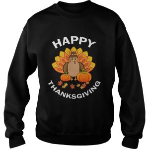 Happpy Thanksgiving Cute Turkey And Pumpkins TShirt 3