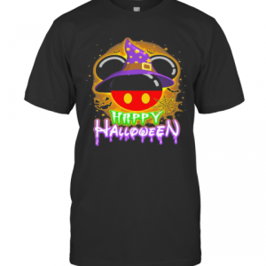 Happy Halloween Minnie Mouse Witch Star Moon T-Shirt