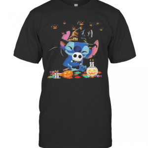 Happy Halloween Stitch Witch Pumpkins T-Shirt